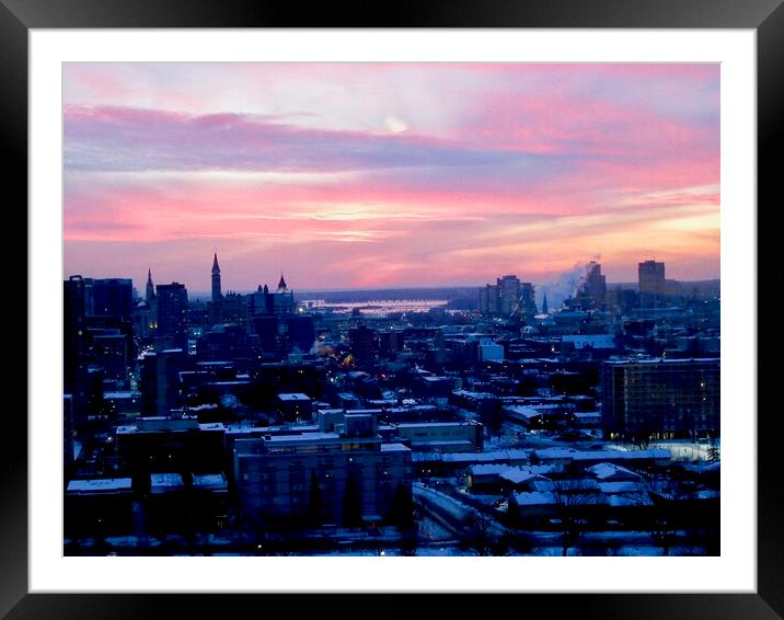 Winter sunset Framed Mounted Print by Stephanie Moore