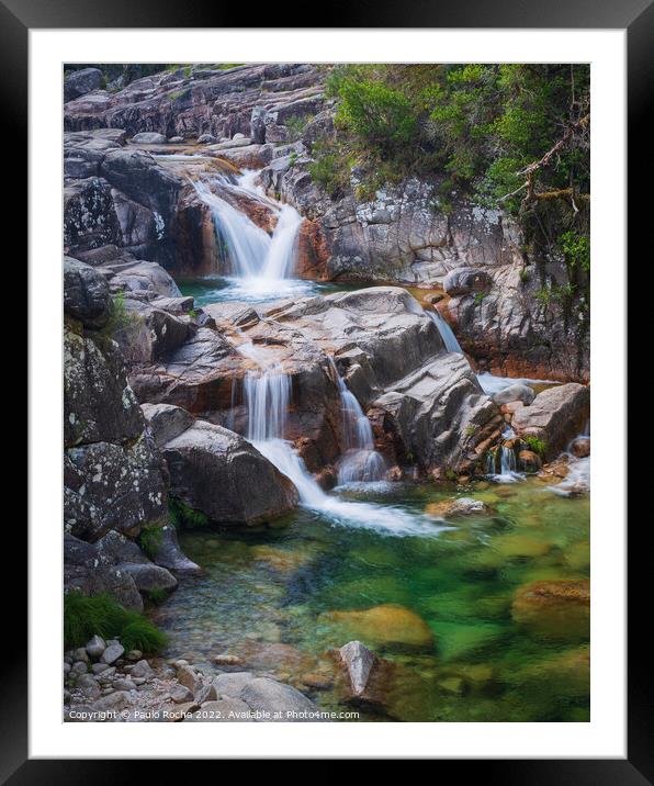 Waterfalls in Peneda Gerês National Park Framed Mounted Print by Paulo Rocha
