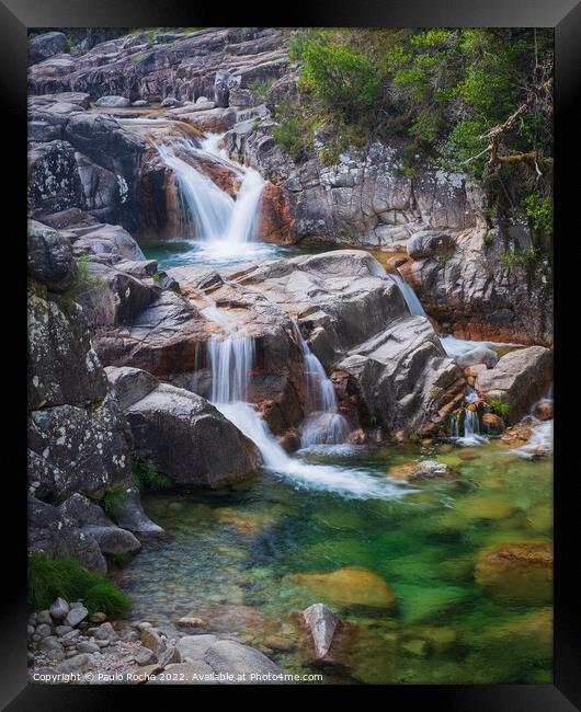 Waterfalls in Peneda Gerês National Park Framed Print by Paulo Rocha