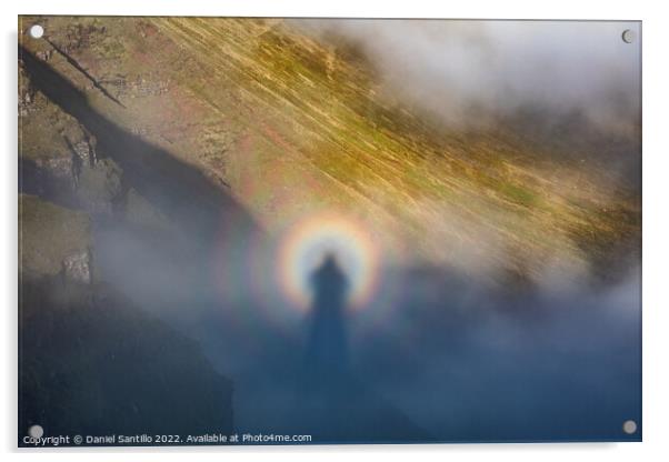 Brocken spectre in the Brecon Beacons National Park Acrylic by Dan Santillo