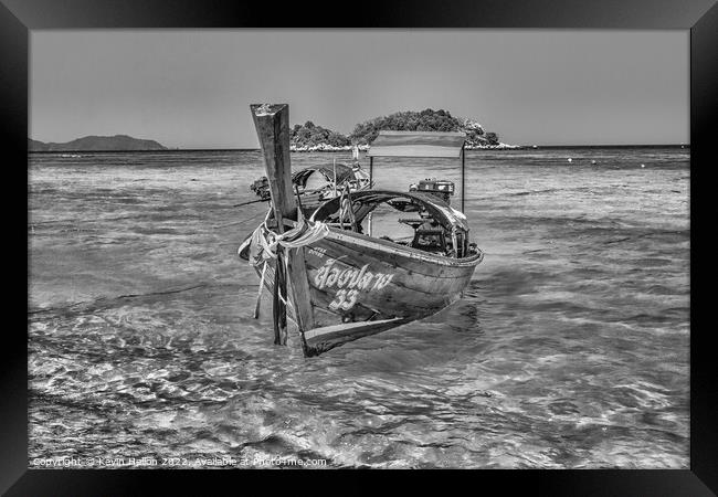 Long tail boat, Koh Lipe, Satun, Thailand Framed Print by Kevin Hellon