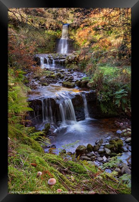 Blaen y Glyn Waterfall, Brecon Beacons National Park Framed Print by Dan Santillo