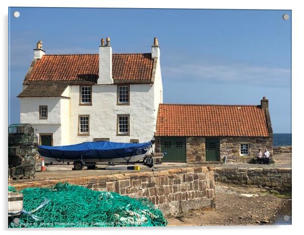 Around the harbour of Pittenweem Fife Scotland  Acrylic by Jimmy Thomson