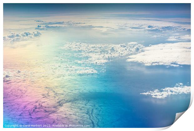 Earth From Above Print by Carol Herbert