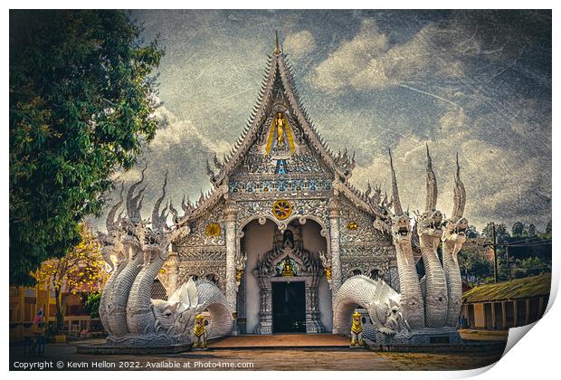 Wat Sop Ruak,Wiang, Chiang Saen District, Thailand Print by Kevin Hellon