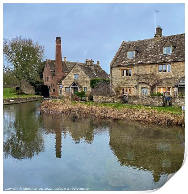 Cotswold reflections Print by Sheila Ramsey