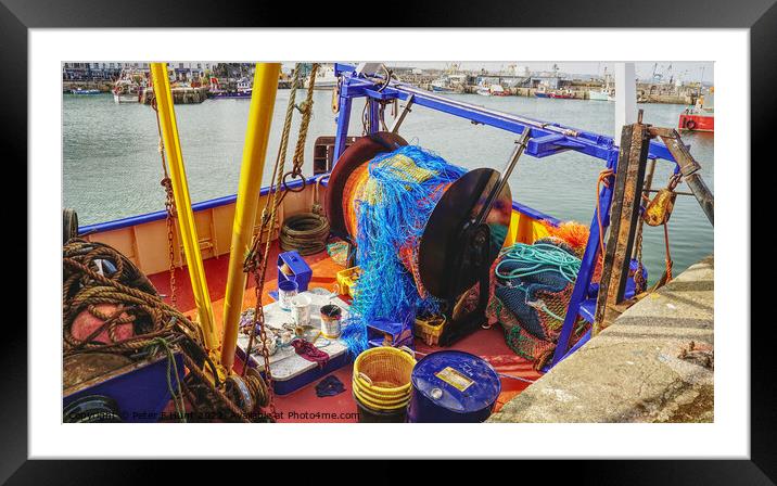 Colorful Fishing Boat  Framed Mounted Print by Peter F Hunt