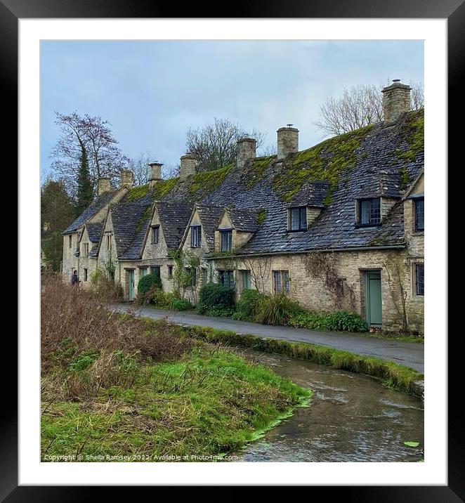 Arlington Row cottages Framed Mounted Print by Sheila Ramsey