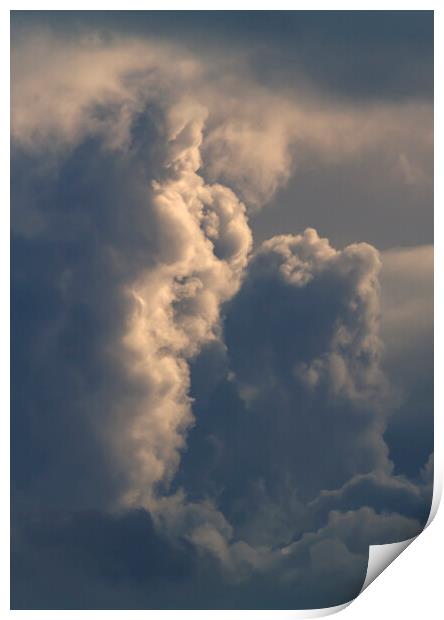 Cumulus cloud tower Print by Rory Hailes