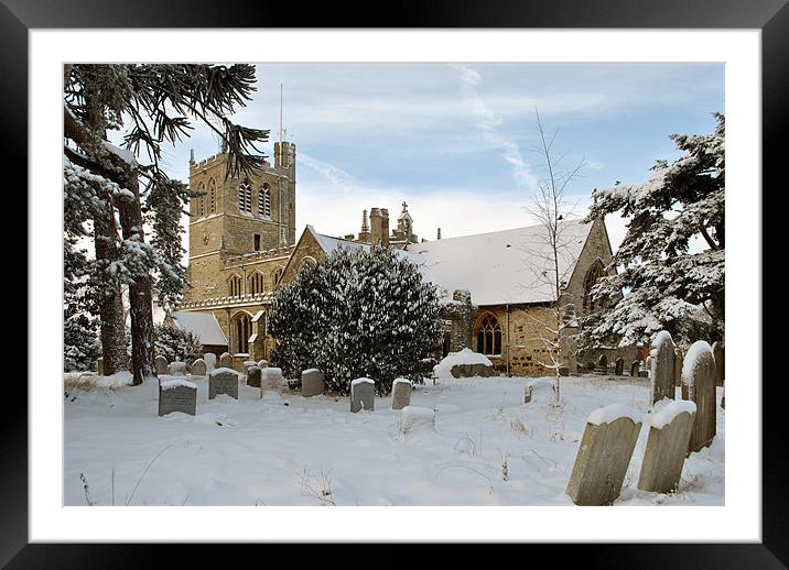 The Church in Winter Framed Mounted Print by graham young