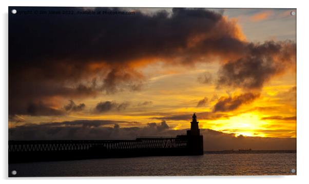 Northumbrian Sunrise Panorama Acrylic by Jim Jones