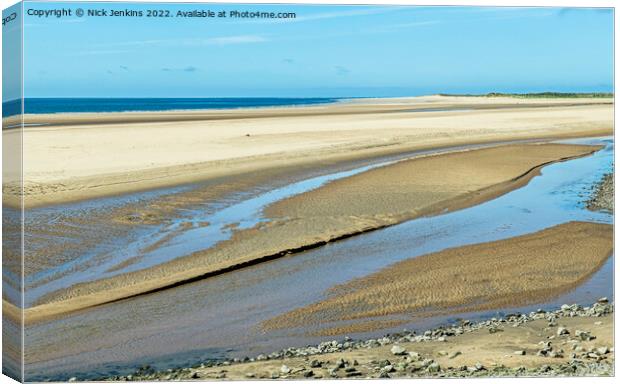 West Beach Burry Port Carmarthenshire  Canvas Print by Nick Jenkins