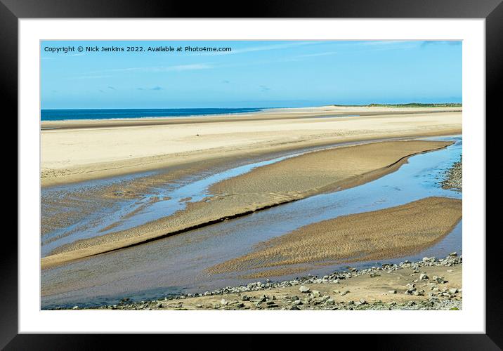 West Beach Burry Port Carmarthenshire  Framed Mounted Print by Nick Jenkins