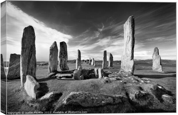 Callanish Standing Stones, Isle of Lewis, Hebrides Canvas Print by Justin Foulkes