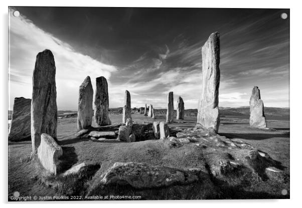 Callanish Standing Stones, Isle of Lewis, Hebrides Acrylic by Justin Foulkes