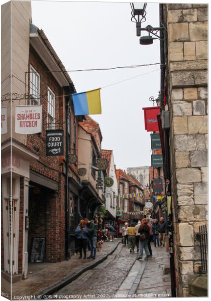 The Shambles Signs Canvas Print by GJS Photography Artist