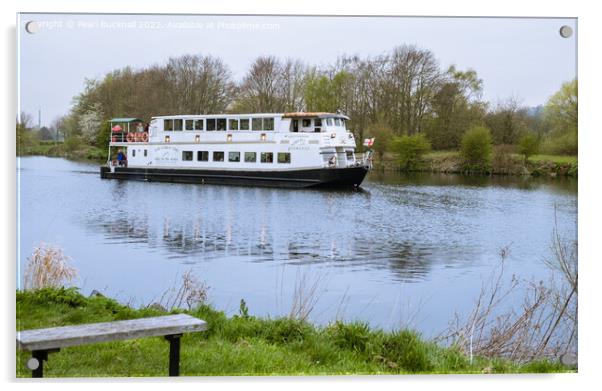 Cruising on River Trent Nottingham Acrylic by Pearl Bucknall