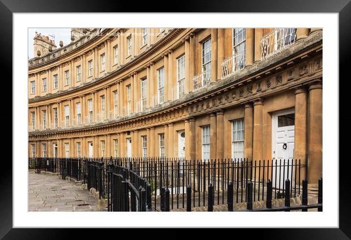 English Architecture Bath City Somerset Framed Mounted Print by Pearl Bucknall