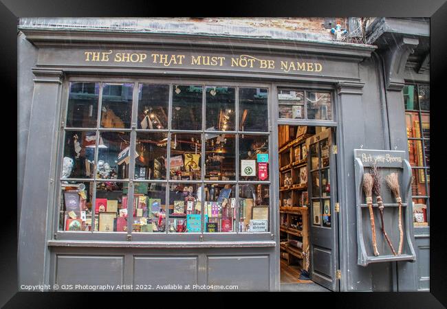The Shop That Must Not Be Named Framed Print by GJS Photography Artist