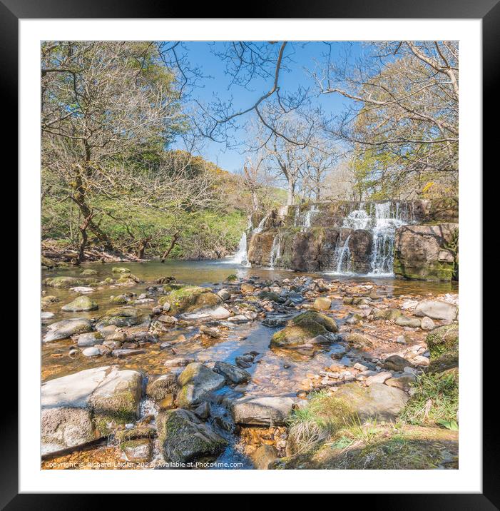 Orgate Force Waterfall in Spring Sunshine (4) Framed Mounted Print by Richard Laidler