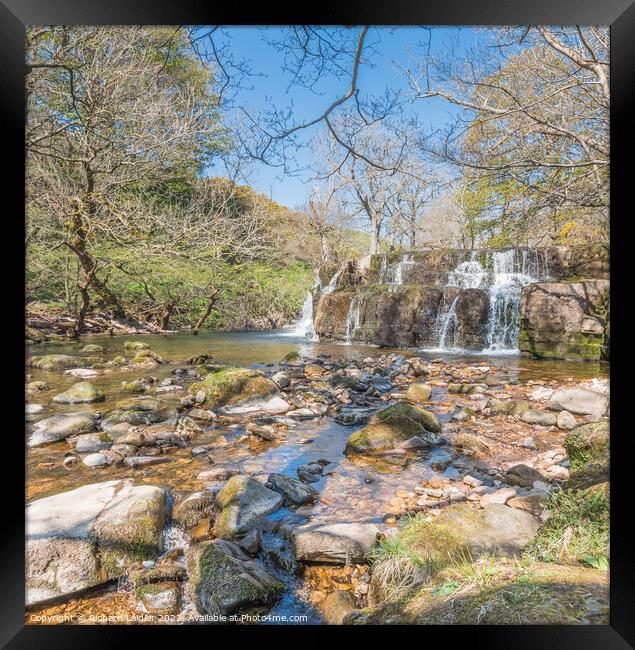 Orgate Force Waterfall in Spring Sunshine (4) Framed Print by Richard Laidler