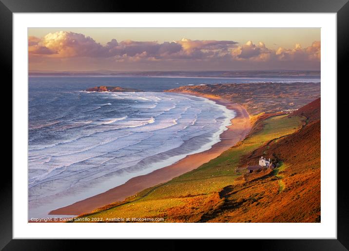 Llangennith, Rhossili Bay, Gower Framed Mounted Print by Dan Santillo