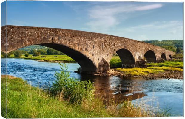 Old Arch Bridge On Suir River In Ireland Canvas Print by Artur Bogacki