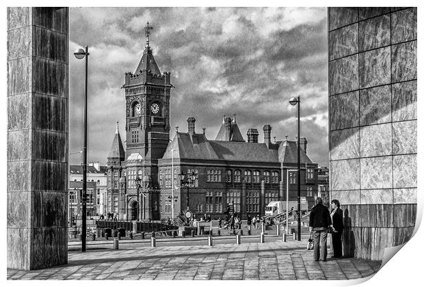 Cardiffs Iconic Pierhead Building Print by Steve Purnell