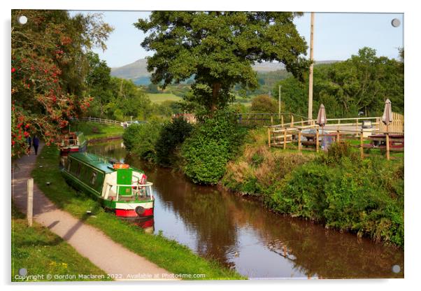 The Brecon and Monmouthshire Canal, Llangynidr  Acrylic by Gordon Maclaren