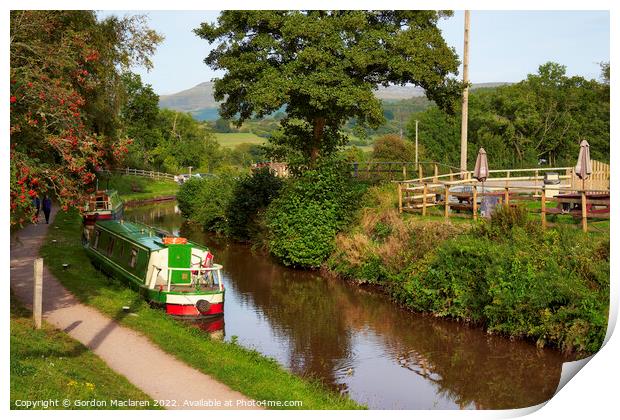 The Brecon and Monmouthshire Canal, Llangynidr  Print by Gordon Maclaren