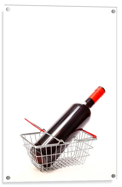 Shopping for Wine Acrylic by Drew Gardner