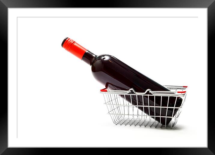 Shopping for Wine Framed Mounted Print by Drew Gardner