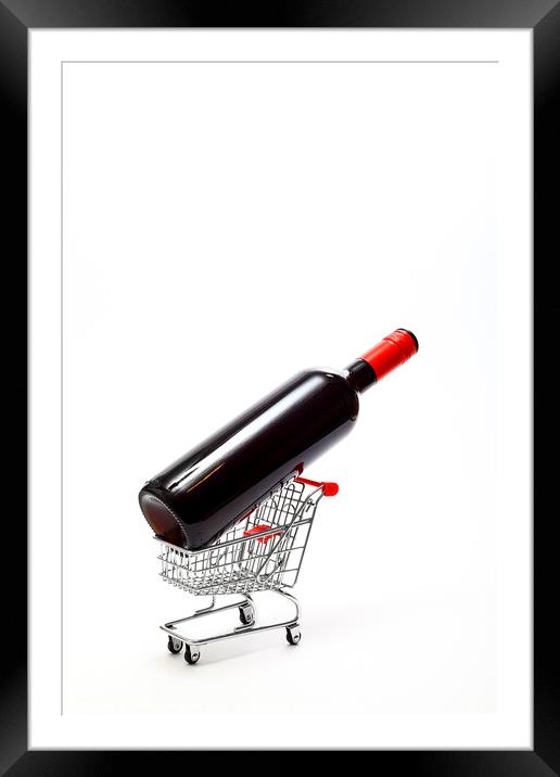 Shopping for Wine Framed Mounted Print by Drew Gardner