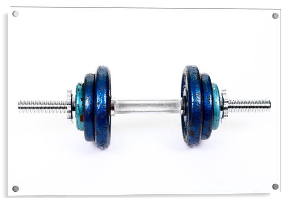 Dumbbell Weights Acrylic by Drew Gardner