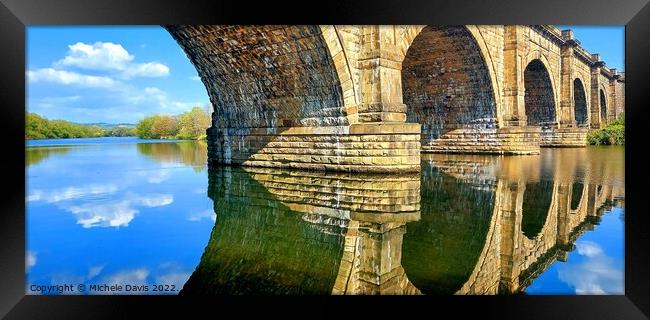 Lune Aqueduct Reflections Framed Print by Michele Davis