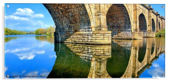 Lune Aqueduct Reflections Acrylic by Michele Davis