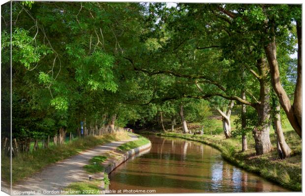 The Brecon and Monmouthshire Canal, Llangynidr  Canvas Print by Gordon Maclaren