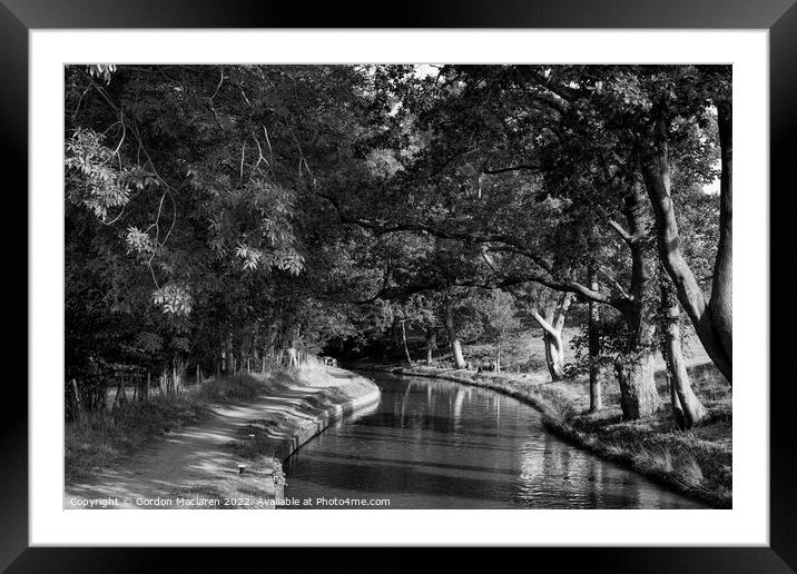The Brecon and Monmouthshire Canal, Monochrome Framed Mounted Print by Gordon Maclaren