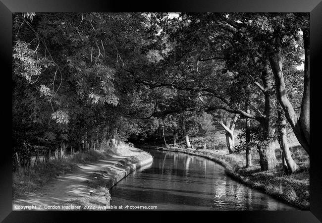 The Brecon and Monmouthshire Canal, Monochrome Framed Print by Gordon Maclaren