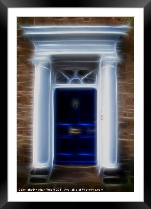 Blue door Framed Mounted Print by Nathan Wright