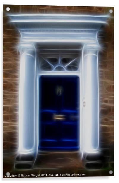 Blue door Acrylic by Nathan Wright