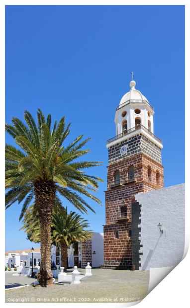 Colonial Flair in Teguise - the Old Capital of Lanzarote Print by Gisela Scheffbuch