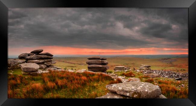 Cheesewring, Bodmin Moor, Cornwall, England Framed Print by Maggie McCall