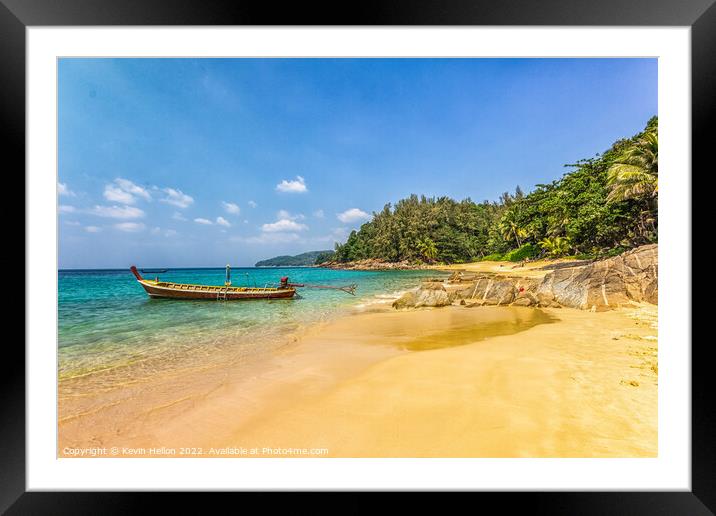 Banana Beach, Phuket, Thailand Framed Mounted Print by Kevin Hellon