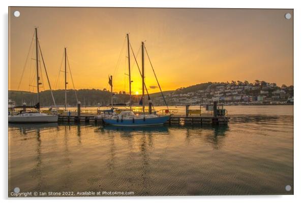 Serene Dartmouth Sunrise Acrylic by Ian Stone