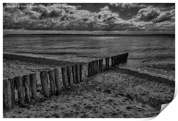 Solents Dramatic Coastline Print by Derek Daniel