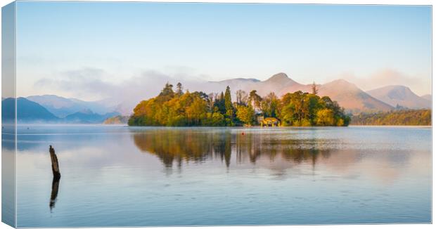 Boathouse Derwent Water Canvas Print by Michael Brookes