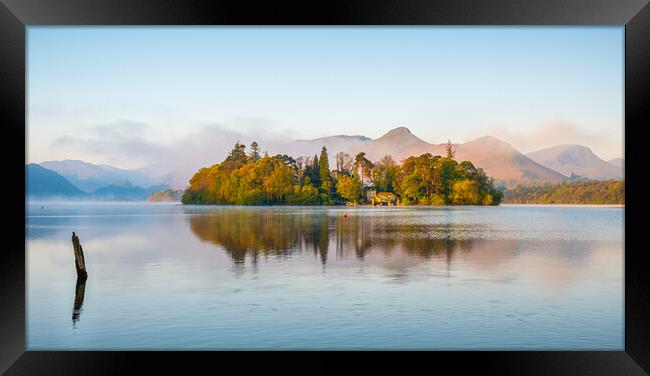 Boathouse Derwent Water Framed Print by Michael Brookes
