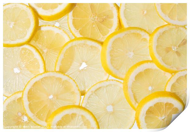 Slices of lemon in a random pattern  Print by Keith Bowser