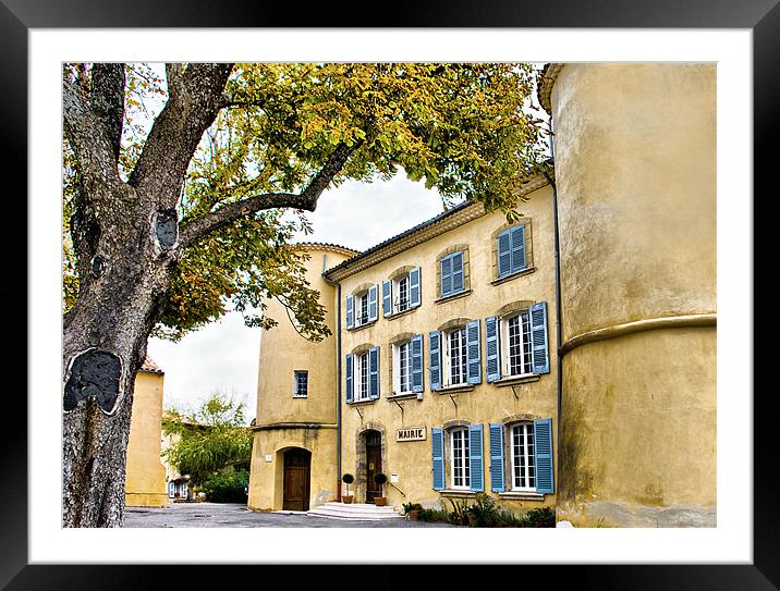 The Mairie, Villecroz, France Framed Mounted Print by Jacqi Elmslie